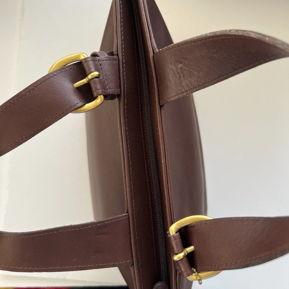 Vintage Coach Waverly Chocolate Brown Leather Tote 4133 - Picture 11 of 16